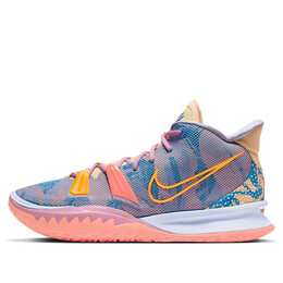 Кроссовки kyrie 7 preheat 'expressions' Nike, розовый dc0588-003 | pink/blue/yellow
