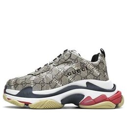 Кроссовки x gucci the hacker project triple s 'beige navy red' Balenciaga, бежевый 681066ulz109795 | beige/ebony