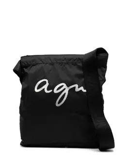 Agnès b. logo-print messenger bag 25036136