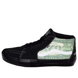 Кроссовки supreme x skate grosso mid 'dollar bill - black' Vans, черный vn0a5fcgbma | black