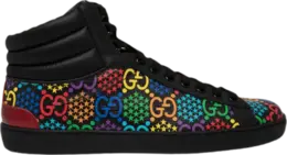 Кроссовки Gucci Ace GG Supreme High Psychedelic - Black, черный 610097 h2040 1111 | psychedelic - black