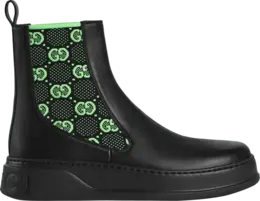 Кроссовки Gucci Boot GG Jersey - Black Neon Green, зеленый 718713 aaa8l 1065 | gg jersey - black neon green