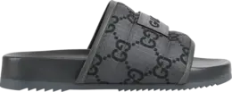 Кроссовки Gucci GG Slide Sandal 'GG Monogram - Grey Black', черный 771466 facte 1143 | black