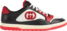 Кроссовки Gucci MAC80 Sneaker 'Black White Red', черный 762611 aacnw 1051 | black