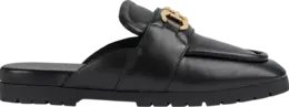 Кроссовки Gucci Mule 'Horsebit - Black', черный 771076 aacai 1000 | black