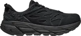 Hoka Кроссовки Clifton L Suede 'Triple Black', черный 1122571 bblc | black