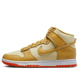 Кроссовки dunk high 'gold canvas' Nike, золотой dv7215-700 | gold/wheat gold-safety orange-white