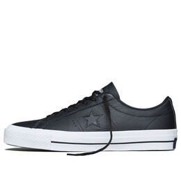 Кроссовки one star leather low-top sneakers black/white Converse, черный 153714c | black/white