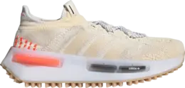 Adidas Кроссовки NMD_S1 'Wonder White Solar Red', кремовый ie2079 | cream