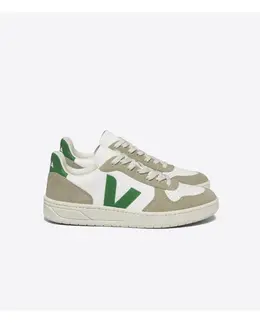 Мужские низкие кожаные кроссовки V-10 в форме корзины Veja, белый 1003387704558 | blanco