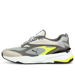 Кроссовки rs-fast neon running shoes white/brown/yellow Puma, белый 382520-02 | white/brown/yellow