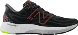 New Balance Кроссовки Fresh Foam X 880v13 2E Wide 'Black Brick Red', черный m880m13 2e | black