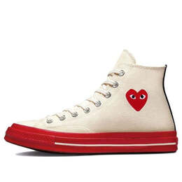 Кроссовки x comme des garcons play chuck 70 high 'pristine red' Converse, бежевый a01794c | cream/red