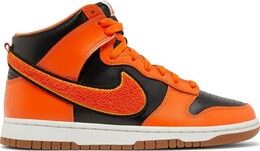 Кроссовки Nike Dunk High 'Chenille Swoosh - Safety Orange', черный dr8805 002 | black