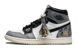 Баскетбольные кроссовки Air 1 Vintage Men High-Top Black Jordan dz5485-052(team22-男款悟空水泥灰) | gray