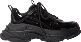 Кроссовки Balenciaga Triple S Sneaker 'Black Patent', черный 734954 w2paa 1000 | black