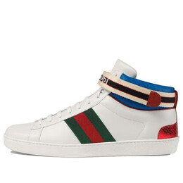 Кроссовки stripe ace high top Gucci, белый 523472-0fiw0-9092 | white