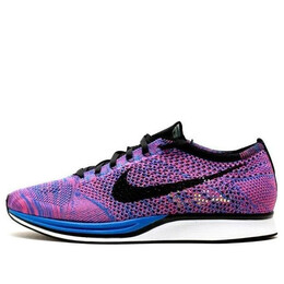 Кроссовки flyknit racer 'indigo' 2014 Nike, синий 526628-400 | game royal/black-pink flash