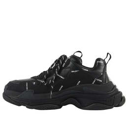 Кроссовки triple s sneaker 'allover logo - black' Balenciaga, черный 536737w2fa11090 | black/white