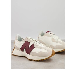 Бело-бордовые кроссовки New Balance 327 194768771934 | off white/burgundy
