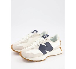 Белые/темно-синие кроссовки New Balance 327 194768771774 | off white/navy