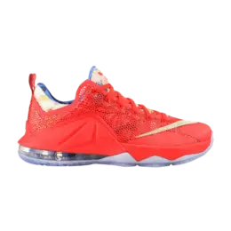 Кроссовки Nike Lebron 12 Low 'Train Wreck' Sample, красный mnbskt033 | red