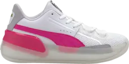 Кроссовки Puma Clyde Hardwood Jr Pink Glow, белый 193847 03 | white