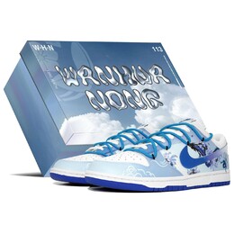 Кроссовки Nike Dunk Skateboard Shoes Men Low-Top White dv0831-104(team113-水涌龙腾s-box) | blue