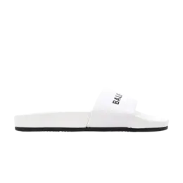 Кроссовки Balenciaga Classic Logo Slide 'White', белый 530501 wal00 9061 | white