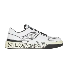 Кроссовки Dolce & Gabbana New Roma Low 'Allover Graffiti - White', белый cs2119 ae509 89697 | white