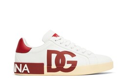Кроссовки Dolce & Gabbana Portofino Low 'DG Logo Print - White Red', белый cs1772 ac330 8e055 | white