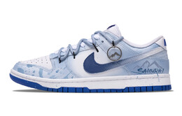 Кроссовки Nike Dunk Skateboarding Shoes Men Low-top White, синий/белый dv0831-104(team348-男款朝圣之旅) | blue/white