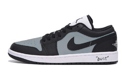 Баскетбольные кроссовки Air 1 Vintage Men Low-Touch Black Grey Jordan 553558-132(team59-男款黑灰) | slate gray