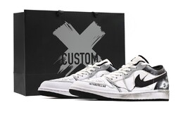 Кроссовки Air Jordan 1 Vintage Basketball Shoes Men Low-Top Black 553558-132（team218-星际穿越s-box） | white