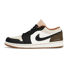 Баскетбольные кроссовки Air 1 Vintage Men Low-Top Brown Jordan hf5753-221(team210-小熊饼干) | white
