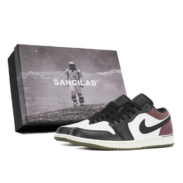 Кроссовки Air Jordan 1 Vintage Basketball Shoes Men Low-Top White 553558-092(team210-解压微笑s-box) | coffee