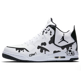 Баскетбольные кроссовки Courtside 23 Vintage для мужчин, среднего размера, белый Jordan ar1000-100(team641-男款黑白奶牛) | white