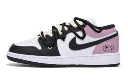 Баскетбольные кроссовки Air 1 Vintage Men Low-Top Black/Pink Jordan 553558-131(team85-胭脂使使) | black