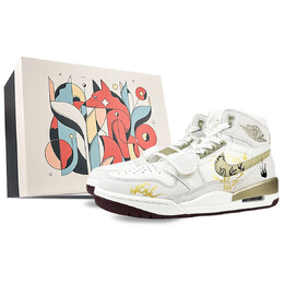Баскетбольные кроссовки Legacy 312 Vintage Men High-Top Gold Jordan, белый hf0745-131(team40-三足金乌s-box) | white