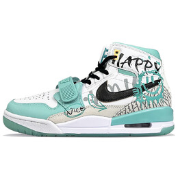 Баскетбольные кроссовки Legacy 312 Vintage для мужчин с высоким верхом, зеленый Jordan fv3625-181(team40-无尽欢乐) | white