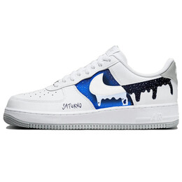 Кроссовки Nike Air Force 1 Skateboarding Shoes Men Low-top White/blue, синий fj4146-100(team366-星空银河 ) | blue with white lettering
