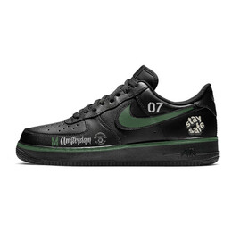 Кроссовки Nike Air Force 1 Skateboarding Shoes Men Low-top Black/green, черный cw2288-001(team10-绿色赛车) | black