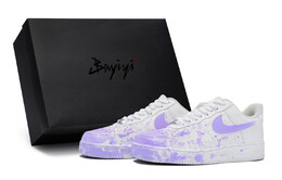 Кроссовки Nike Air Force 1 Skateboarding Shoes Men Low-top Purple/white, фиолетовый cw2288-111(team80-男款幽会现场s-box) | white/purple