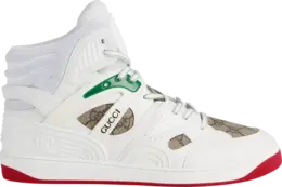 Кроссовки Gucci Basket High White Demetra Red, белый 673077 2shg0 9076 | white demetra red