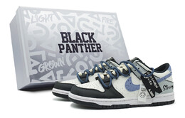 Кроссовки Nike Dunk Skateboarding Shoes Men Low-top Black/white/blue, черный dd1391-100(team108-男款紫此一生) | black