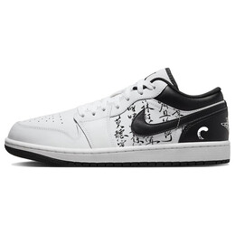 Баскетбольные кроссовки Air 1 Vintage Men Low-Top White/Black Jordan 553558-132(team56-古风) | black