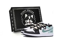 Баскетбольные кроссовки Air 1 Vintage Men Low-Top Black Tiffany Jordan 553558-131(team85-奶绿使使s-box-a) | black