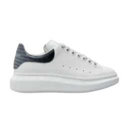 Кроссовки Alexander McQueen Oversized Sneaker White Black Silver Croc, белый 625162 wicga 9154 | white black silver croc