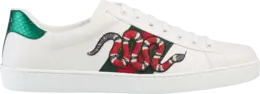 Кроссовки Gucci Ace Embroidered Snake, белый 456230 02jp0 9064 | snake