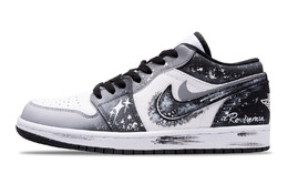 Баскетбольные кроссовки Air 1 Vintage Men Low-Top Black/White Jordan 553558-132(team374-男款星野秘宇) | black/white